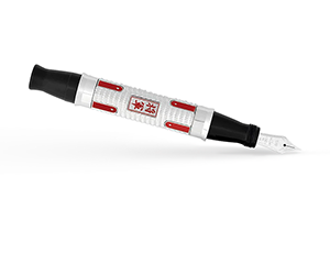 Перьевая ручка Ancora Shogun (Сёгун), золото 18К, акриловая смола, хром  SHOGUN-FP