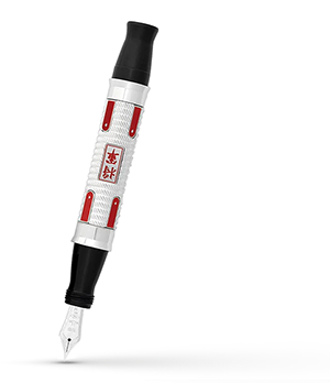 Перьевая ручка Ancora Shogun (Сёгун), золото 18К, акриловая смола, хром  SHOGUN-FP