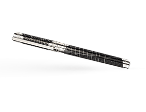 Чернильная ручка S.T. Dupont SHOOT THE MOON, латунь, палладий, черный лак  142031