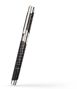 Чернильная ручка S.T. Dupont SHOOT THE MOON, латунь, палладий, черный лак  142031