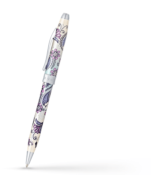 Шариковая ручка Cross Botanica Сиреневая Орхидея, оригинальный рисунок 