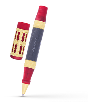 Чернильная ручка Ancora TORRE DI PISA RED, красная, акриловая смола, мрамо  PISA-RED