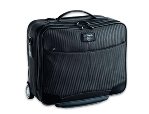 Троллей S.T. Dupont Defi, на колесах, телескопческая ручка, кожа, черн  171305