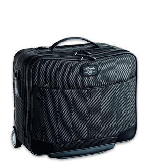 Троллей S.T. Dupont Defi, на колесах, телескопческая ручка, кожа, черн  171305