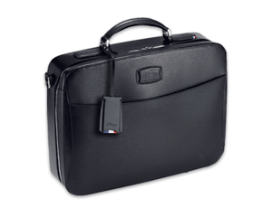 Сумка S.T. Dupont Line D, для документов, на молнии, кожа, черный  181004