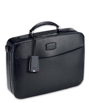Сумка S.T. Dupont Line D, для документов, на молнии, кожа, черный  181004