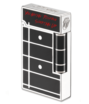 Зажигалка S.T. Dupont Rolling Stones, латунь, черный лак, палладий  16153