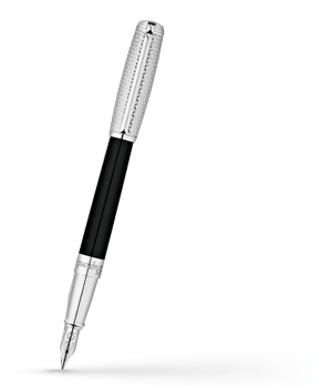 Перьевая ручка S.T. Dupont Fire Head, палладий, черный лак  410704