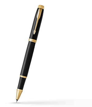 Чернильная ручка Parker Parker IM Metal, Black GT, черный лак, позолота  1931659