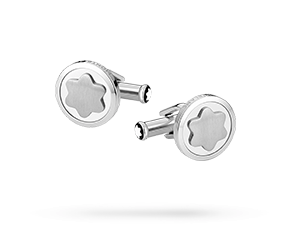 Запонки Montblanc Star, круглые, сталь  116660