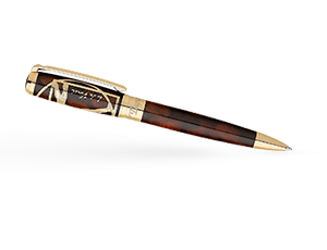 Шариковая ручка S.T. Dupont латунь, отделка позолота, лак, гравировка, поворот  415037