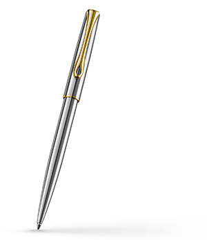 Шариковая ручка Diplomat Traveller, сталь, позолота  D10061109