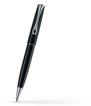 Шариковая ручка Diplomat ESTEEM, нажимной механизм, металл, лак, черная  D10424661