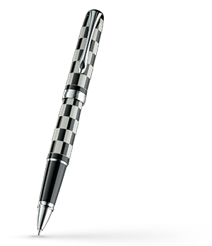 Чернильная ручка Diplomat EXCELLENCE A ROME BLACK WHITE , лак, черно-белая  D20000785