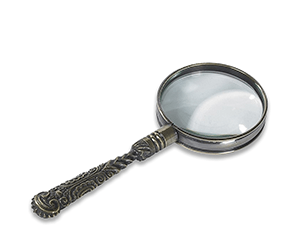 Лупа Authentic Models ROCOCO, белая бронза, 5-кратное увеличение  AC113