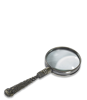 Лупа Authentic Models ROCOCO, белая бронза, 5-кратное увеличение  AC113