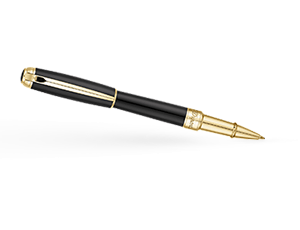 Чернильная ручка S.T. Dupont Line D Medium, лак, позолота, черная  412101М