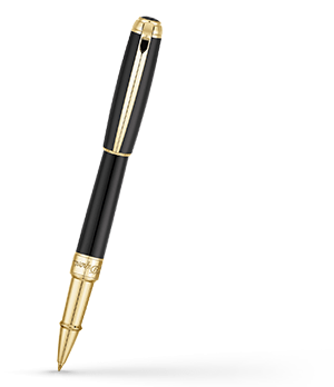Чернильная ручка S.T. Dupont Line D Medium, лак, позолота, черная  412101М
