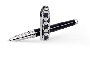 Чернильная ручка S.T. Dupont ювелирная латунь, отделка палладий, черный натурал  412188R