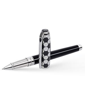 Чернильная ручка S.T. Dupont ювелирная латунь, отделка палладий, черный натурал  412188R