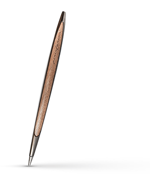 Вечная ручка Pininfarina полированный алюминий, цельный массив ореха, длина  NPKRE01512