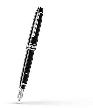 Перьевая ручка Montblanc драгоценная смола, платиновое напыление, пишущий у  107706