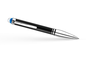 Шариковая ручка Montblanc драгоценная черная смола, отделка с платиновым нап  118873