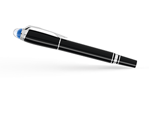 Чернильная ручка Montblanc драгоценная черная смола, отделка с платиновым нап  118847