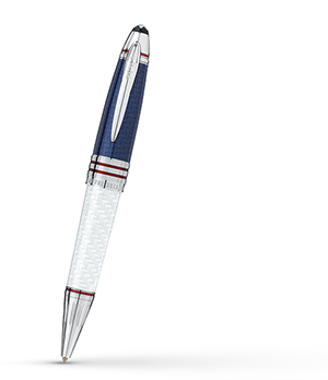 Шариковая ручка Montblanc Платиновое напыление, отделка белого драгоценного  111635