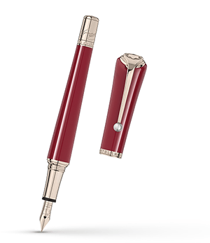 Перьевая ручка Montblanc драгоценная смола, отделка- позолота, пишущий узел  116066