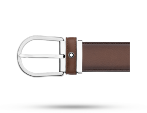 Ремень Montblanc натуральная кожа, стальная пряжка, эмблема Montbla  118413