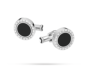 Запонки Montblanc сталь, раскладывающаяся застёжка, D 1,6см  116664