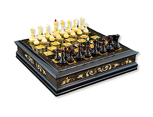 Шахматы ЛАРЕЦ №1 Мануфактура МОРЕНЫЙ ДУБ (450*450*100)  EM-BOX-1