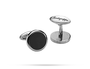 Запонки Montegrappa CLASSICO,круглые,нержавеющая сталь с покрытием  IDCCCLSB