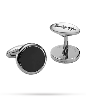 Запонки Montegrappa CLASSICO,круглые,нержавеющая сталь с покрытием  IDCCCLSB Запонки Montegrappa CLASSICO,круглые,нержавеющая сталь с покрытием  IDCCCLSB
