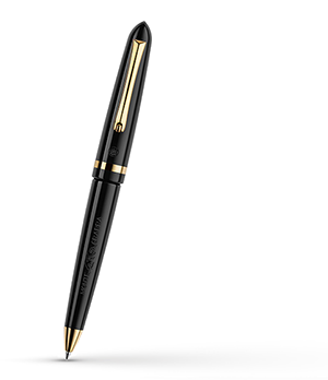 Шариковая ручка Montegrappa VENETIA черная с позолотой  ISVENBAC