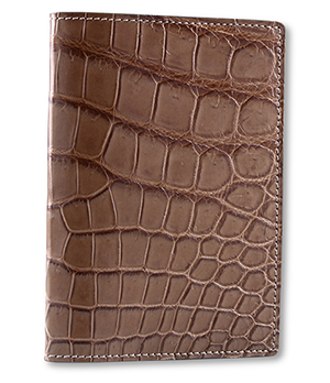 Обложка для паспорта Kansory крокодил, цвет ореховый  A0257KG4