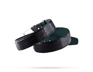 Ремень Kansory крокодил черный 120х4 см  A3400BR55