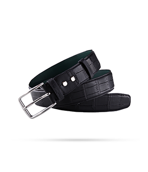 Ремень Kansory крокодил черный 120х4 см  A3400BR55