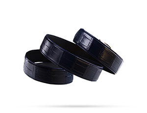 Ремень Kansory крокодил синий 150х4 см  A3400VCB21