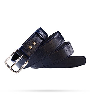 Ремень Kansory крокодил синий 150х4 см  A3400VCB21