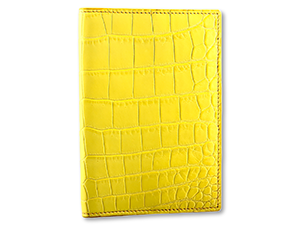 Обложка для паспорта Kansory крокодил желт/лиловая  A0951Y44