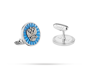 Запонки Россия Gourji круглые с гербом  ZZ-GRBBL-S