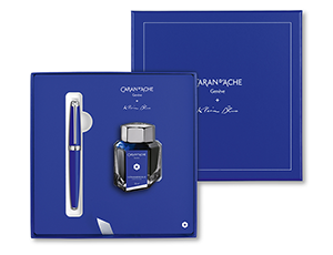 Перьевая ручка M+чернила Caran d'Ache Caran d`Ache Leman 2021 Klein blue с чернилами  4799-648