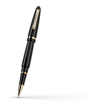 Чернильная ручка Montegrappa VENETIA черная смола, позолота  ISVENRAC