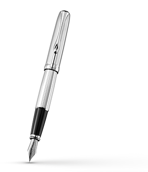 Перьевая ручка F Diplomat Excellence A2 gilloche stripes chrome  D40208023