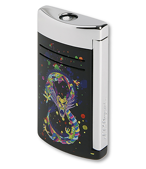 Зажигалка S.T. Dupont Дракон черная  20177