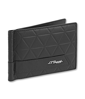 Бумажник с зажимом S.T. Dupont Firehead, черная гладкая кожа  161115