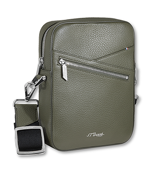 Сумка на молнии S.T. Dupont LINE D CAPSULE Grained, цвета хаки  194046