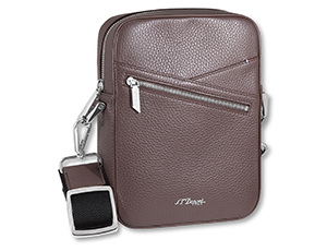 Сумка на молнии S.T. Dupont LINE D CAPSULE Grained, цвет корич  195046